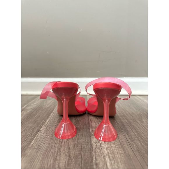 AMINA MUADDI HOLLI GLASS SLING FLUO PINK PVC $780 - Picture 8 of 10